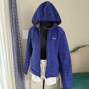Patagonia Women’s Retro-x Hoody Cobalt Blue Fleece Jacket - Size Medium